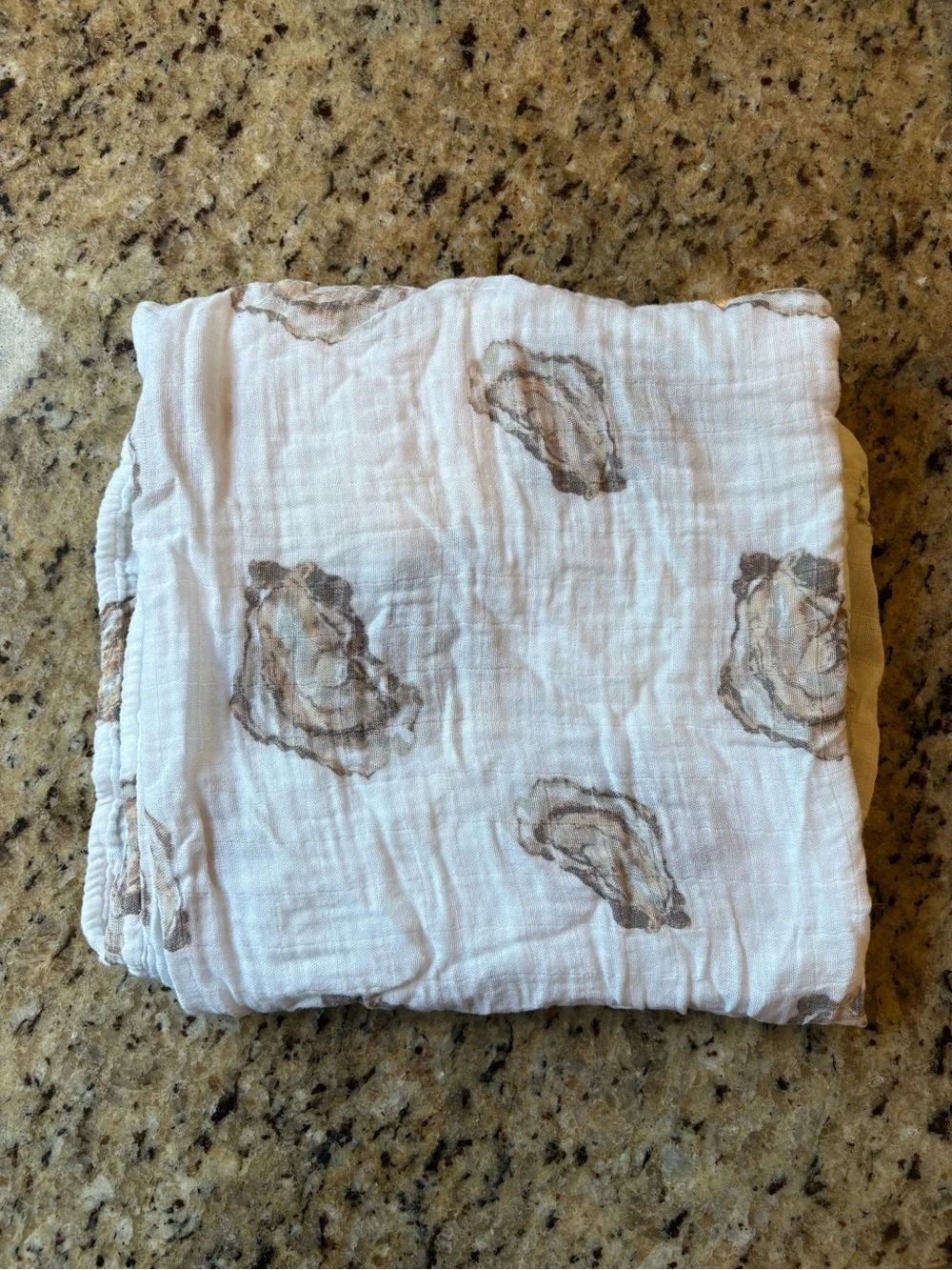 Little Hometown Oyster Muslin Swaddle Blanket- Baby